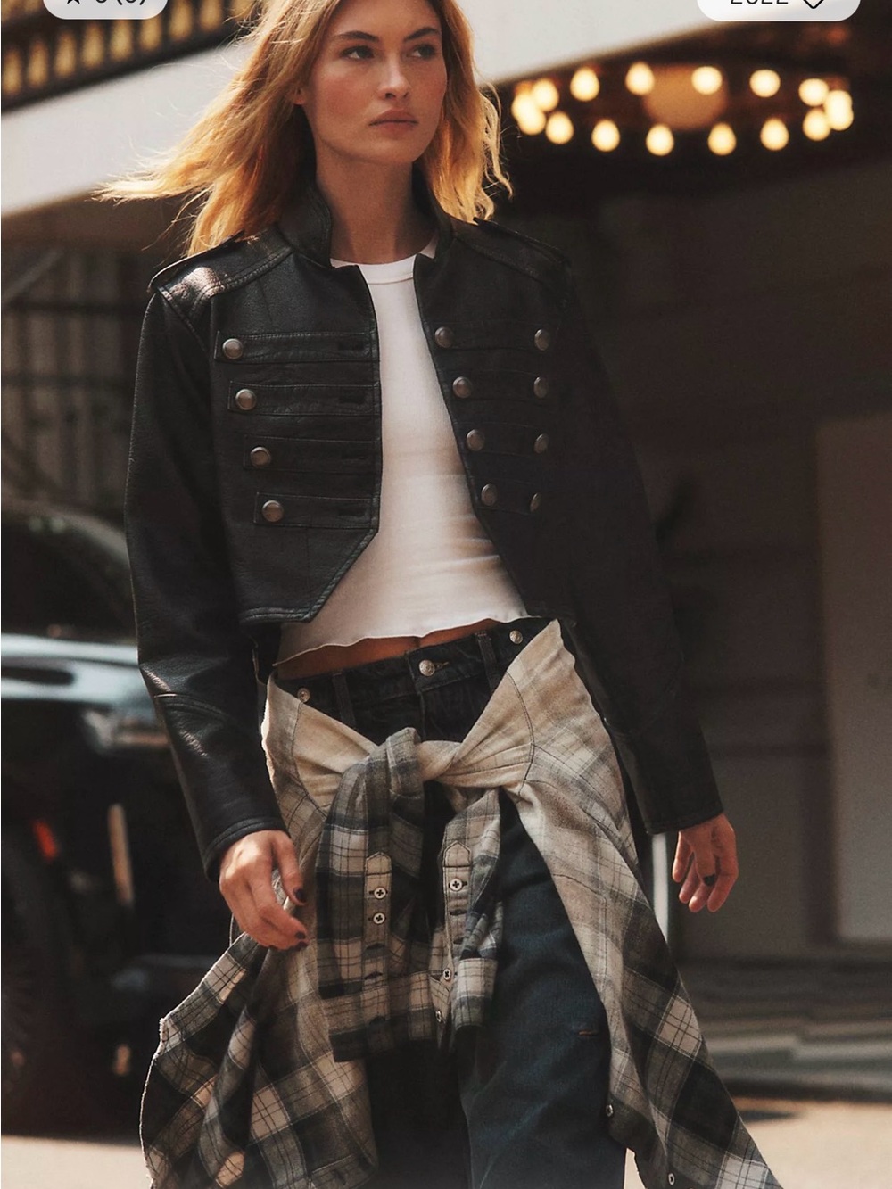 NWT We The Free Ryland Vegan Leather Band Jacket